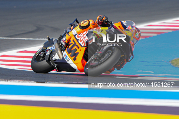 Pol Espargaro of Red Bull KTM Factory Racing participates in the Gran Premio Red Bull di San Marino e della Riviera di Rimini Free Practice...