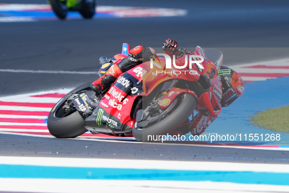 Francesco Bagnaia (Ita-Ducati Lenovo Team) participates in the Gran Premio Red Bull di San Marino e della Riviera di Rimini Free Practice Mo...