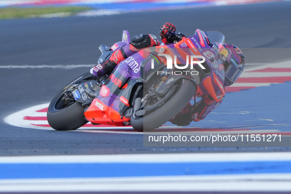 Jorge Martin (Spa-Pramac Racing Ducati) participates in the Gran Premio Red Bull di San Marino e della Riviera di Rimini Free Practice MotoG...