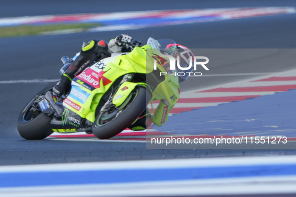 Fabio Di Giannantonio (Ita-VR46 Team Ducati) participates in the Gran Premio Red Bull di San Marino e della Riviera di Rimini Free Practice...