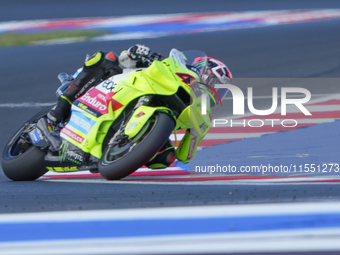 Fabio Di Giannantonio (Ita-VR46 Team Ducati) participates in the Gran Premio Red Bull di San Marino e della Riviera di Rimini Free Practice...