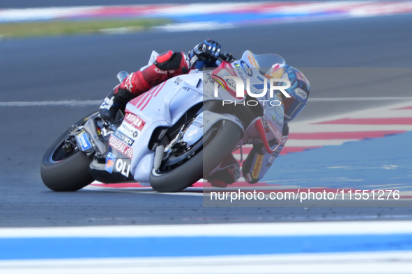 Alex Marquez (Spa-Gresini Racing Ducati) participates in the Gran Premio Red Bull di San Marino e della Riviera di Rimini Free Practice Moto...