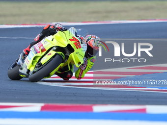 Marco Bezzecchi (Ita-VR46 Team Ducati) participates in the Gran Premio Red Bull di San Marino e della Riviera di Rimini Free Practice MotoGP...