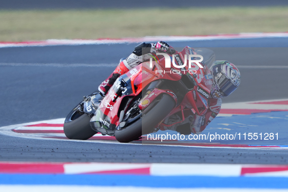 Enea Bastianini (Ita-Ducati Lenovo Team) participates in the Gran Premio Red Bull di San Marino e della Riviera di Rimini Free Practice Moto...