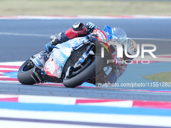 Raul Fernandez (Spa-Aprilia Racing) participates in the Gran Premio Red Bull di San Marino e della Riviera di Rimini Free Practice MotoGP on...