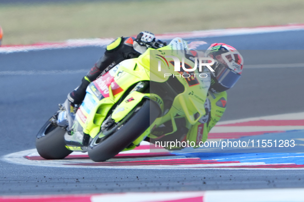 Fabio Di Giannantonio (Ita-VR46 Team Ducati) participates in the Gran Premio Red Bull di San Marino e della Riviera di Rimini Free Practice...