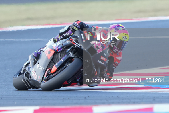 Aleix Espargaro (Spa-Aprilia Racing) participates in the Gran Premio Red Bull di San Marino e della Riviera di Rimini Free Practice MotoGP o...