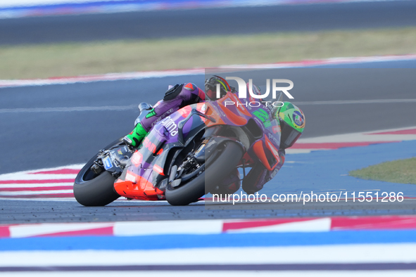 Franco Morbidelli (Ita-Pramac Racing Ducati) participates in the Gran Premio Red Bull di San Marino e della Riviera di Rimini Free Practice...