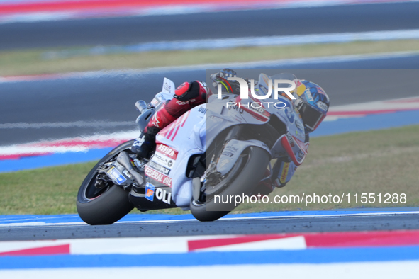 Alex Marquez (Spa-Gresini Racing Ducati) participates in the Gran Premio Red Bull di San Marino e della Riviera di Rimini Free Practice Moto...