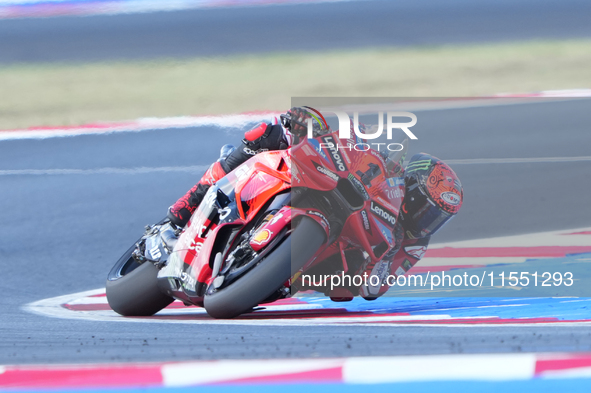 Francesco Bagnaia (Ita-Ducati Lenovo Team) participates in the Gran Premio Red Bull di San Marino e della Riviera di Rimini Free Practice Mo...