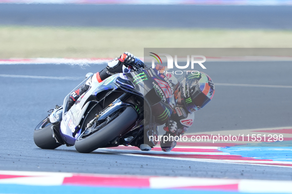 Alex Rins (Spa-Monster Energy Yamaha MotoGP) participates in the Gran Premio Red Bull di San Marino e della Riviera di Rimini Free Practice...