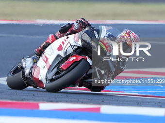 Takaaki Nakagami (Gia-Honda LCR) participates in the Gran Premio Red Bull di San Marino e della Riviera di Rimini Free Practice MotoGP on Fr...