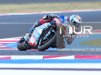 Raul Fernandez (Spa-Aprilia Racing) participates in the Gran Premio Red Bull di San Marino e della Riviera di Rimini Free Practice MotoGP on...