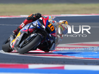 Luca Marini (Ita-Repsol Honda Team) participates in the Gran Premio Red Bull di San Marino e della Riviera di Rimini Free Practice MotoGP on...