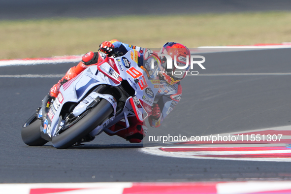 Marc Marquez (Spa-Gresini Racing Ducati) participates in the Gran Premio Red Bull di San Marino e della Riviera di Rimini Free Practice Moto...