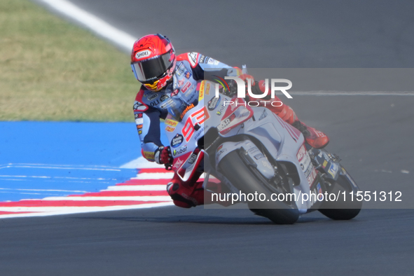 Marc Marquez (Spa-Gresini Racing Ducati) participates in the Gran Premio Red Bull di San Marino e della Riviera di Rimini Free Practice Moto...