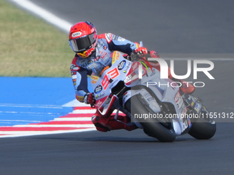 Marc Marquez (Spa-Gresini Racing Ducati) participates in the Gran Premio Red Bull di San Marino e della Riviera di Rimini Free Practice Moto...