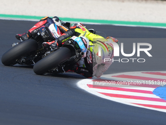 Marco Bezzecchi (Ita-VR46 Team Ducati) participates in the Gran Premio Red Bull di San Marino e della Riviera di Rimini Free Practice MotoGP...