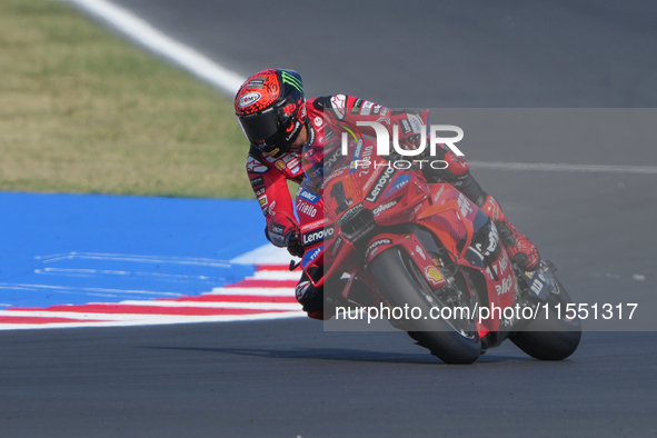 Francesco Bagnaia (Ita-Ducati Lenovo Team) participates in the Gran Premio Red Bull di San Marino e della Riviera di Rimini Free Practice Mo...