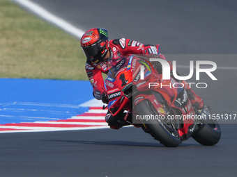 Francesco Bagnaia (Ita-Ducati Lenovo Team) participates in the Gran Premio Red Bull di San Marino e della Riviera di Rimini Free Practice Mo...