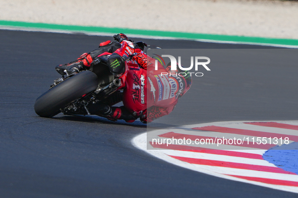 Francesco Bagnaia (Ita-Ducati Lenovo Team) participates in the Gran Premio Red Bull di San Marino e della Riviera di Rimini Free Practice Mo...