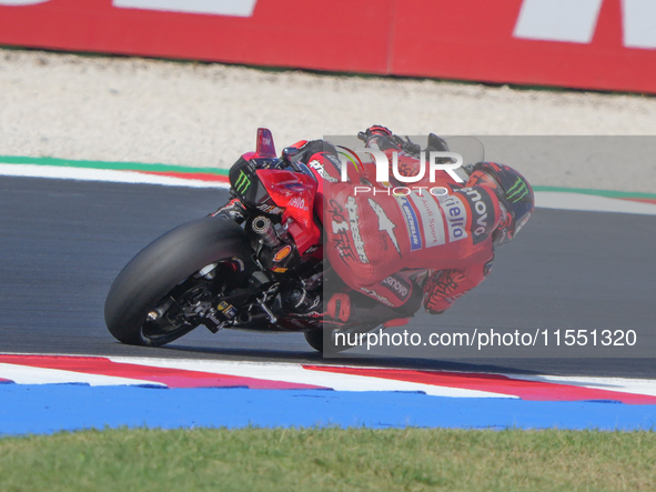 Francesco Bagnaia (Ita-Ducati Lenovo Team) participates in the Gran Premio Red Bull di San Marino e della Riviera di Rimini Free Practice Mo...