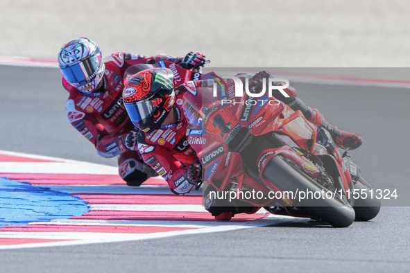 Francesco Bagnaia (Ita-Ducati Lenovo Team) participates in the Gran Premio Red Bull di San Marino e della Riviera di Rimini Free Practice Mo...