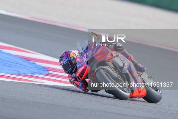 Jorge Martin (Spa-Pramac Racing Ducati) participates in the Gran Premio Red Bull di San Marino e della Riviera di Rimini Free Practice MotoG...