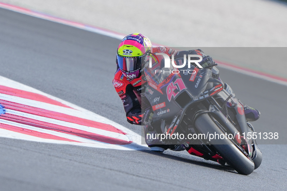 Aleix Espargaro (Spa-Aprilia Racing) participates in the Gran Premio Red Bull di San Marino e della Riviera di Rimini Free Practice MotoGP o...