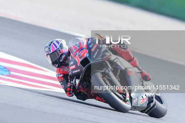 Maverick Vinales (Spa-Aprilia Racing) participates in the Gran Premio Red Bull di San Marino e della Riviera di Rimini Free Practice MotoGP...