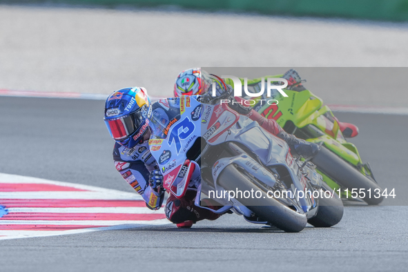 Alex Marquez (Spa-Gresini Racing Ducati) participates in the Gran Premio Red Bull di San Marino e della Riviera di Rimini Free Practice Moto...