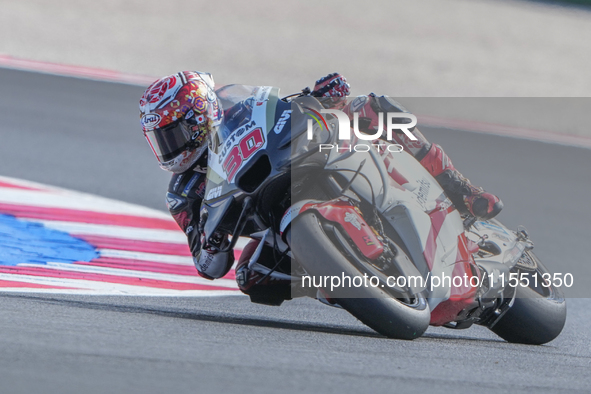 Takaaki Nakagami (Gia-Honda LCR) participates in the Gran Premio Red Bull di San Marino e della Riviera di Rimini Free Practice MotoGP on Fr...