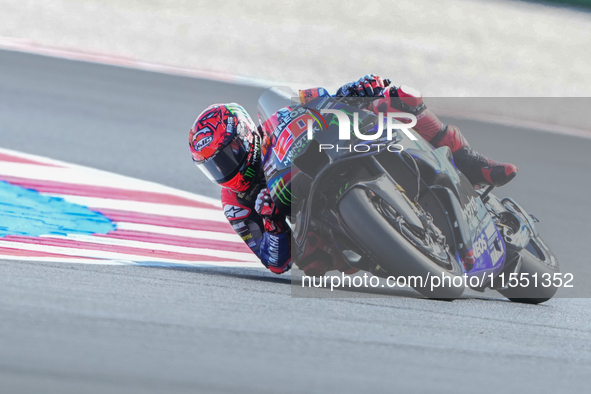 Fabio Quartararo (Fra-Monster Yamaha Team) participates in the Gran Premio Red Bull di San Marino e della Riviera di Rimini Free Practice Mo...