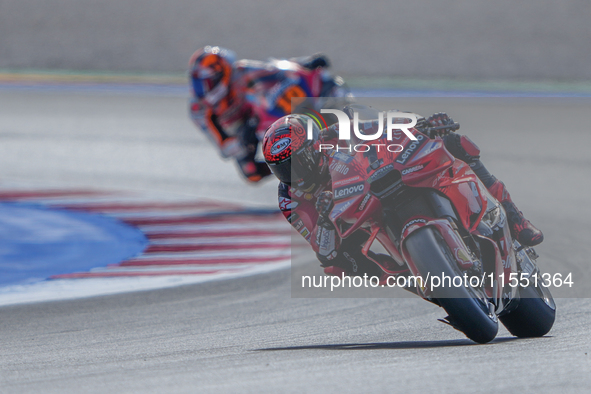 Francesco Bagnaia (Ita-Ducati Lenovo Team) participates in the Gran Premio Red Bull di San Marino e della Riviera di Rimini Free Practice Mo...