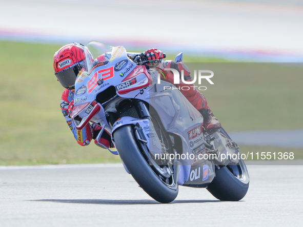 Marc Marquez (Spa-Gresini Racing Ducati) participates in the Gran Premio Red Bull di San Marino e della Riviera di Rimini Free Practice Moto...