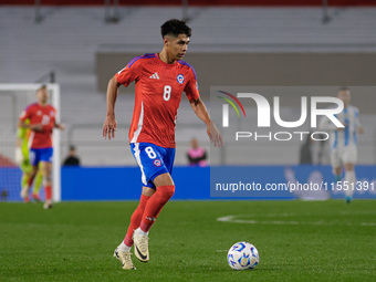 Dario Osorio of Chile is in action during the FIFA World Cup 2026 Qualifier match between Argentina and Chile at Estadio Mas Monumental Anto...