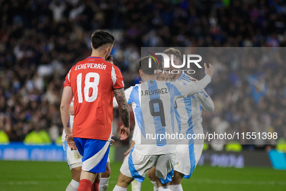 Alexis Mac Allister of Argentina celebrates after scoring the first goal of his team during the FIFA World Cup 2026 Qualifier match between...