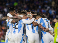 Alexis Mac Allister of Argentina celebrates with his teammates after scoring the first goal of his team during the FIFA World Cup 2026 Quali...