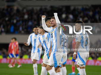 Alexis Mac Allister of Argentina celebrates after scoring the first goal of his team during the FIFA World Cup 2026 Qualifier match between...