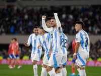 Alexis Mac Allister of Argentina celebrates after scoring the first goal of his team during the FIFA World Cup 2026 Qualifier match between...