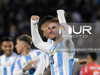 Alexis Mac Allister of Argentina celebrates after scoring the first goal of his team during the FIFA World Cup 2026 Qualifier match between...