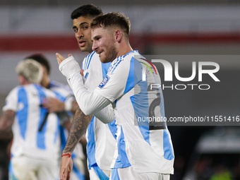 Alexis Mac Allister of Argentina celebrates after scoring the first goal of his team during the FIFA World Cup 2026 Qualifier match between...