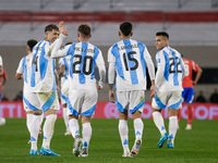 Alexis Mac Allister of Argentina celebrates after scoring the first goal of his team during the FIFA World Cup 2026 Qualifier match between...