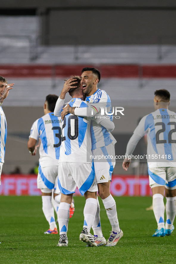 Alexis Mac Allister of Argentina celebrates after scoring the first goal of his team during the FIFA World Cup 2026 Qualifier match between...