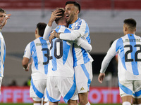 Alexis Mac Allister of Argentina celebrates after scoring the first goal of his team during the FIFA World Cup 2026 Qualifier match between...