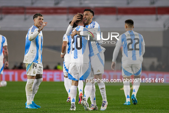 Alexis Mac Allister of Argentina celebrates after scoring the first goal of his team during the FIFA World Cup 2026 Qualifier match between...