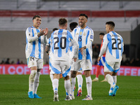 Alexis Mac Allister of Argentina celebrates after scoring the first goal of his team during the FIFA World Cup 2026 Qualifier match between...