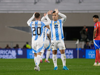 Alexis Mac Allister celebrates with Lautaro Martinez after scoring the first goal of his team during the FIFA World Cup 2026 Qualifier match...