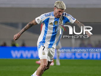 Rodrigo de Paul of Argentina is in action during the FIFA World Cup 2026 Qualifier match between Argentina and Chile at Estadio Mas Monument...