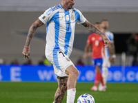 Rodrigo de Paul of Argentina is in action during the FIFA World Cup 2026 Qualifier match between Argentina and Chile at Estadio Mas Monument...